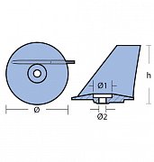 anoda pro Mercury/ Mariner F 25-30 Zinek