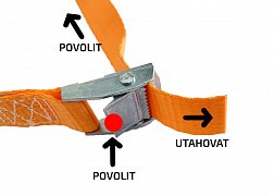 Upínací popruh se sponou 25mm/3m/250kg