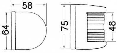 světlo poziční 12V - červené - nerez