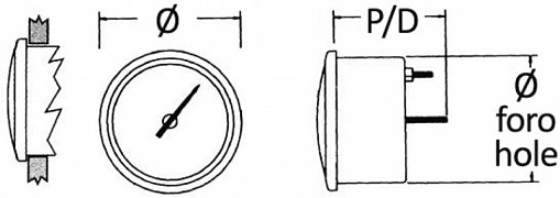 GPS rychloměr černý - průměr 85mm