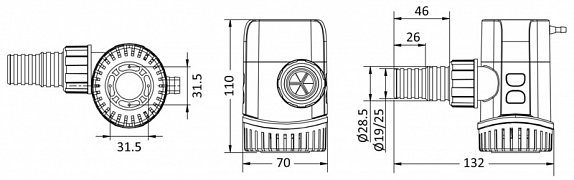 Čerpadlo - Bilge - Automatická 12V -Europump Next Generation  1100