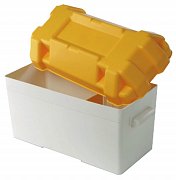 Aku box - Bateriový box bílá/žlutá moplen 120 A